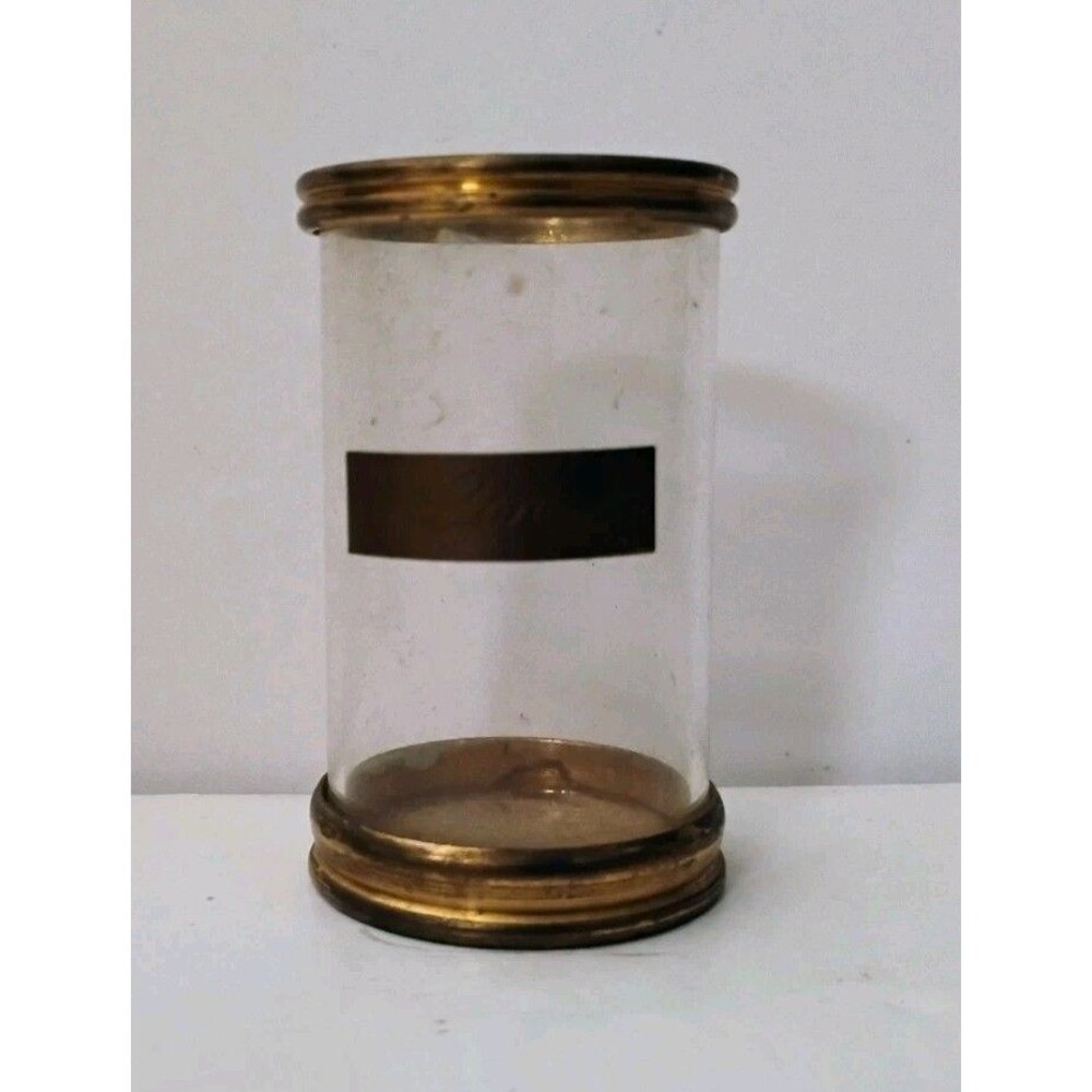 Vintage Town & Country Brass Gin Jigger Shot Glass Mid Century Barware 2.5”